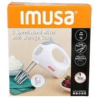 Imusa 5 Speed Hand Mixer With Storage Case - 1 Each