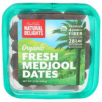 NATURAL DELIGHTS Conventional Organic Whole Medjool Dates - 12 Ounce