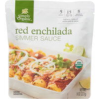 Simply Organic Simmer Sauce, Red Enchilada - 8 Ounce 