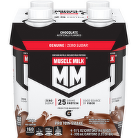 Muscle Milk Genuine Zero Sugar Protein Shake Chocolate Artificially Flavored - 44 Fluid Ounce