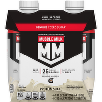 Muscle Milk Genuine Zero Sugar Protein Shake Vanilla Creme Artificially Flavored - 44 Fluid Ounce