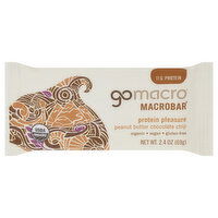GOMACRO Peanut Butter Chocolate Chip Certified Usda Organic, Vegan, Gluten-Free Nutritional Bar Macrobar - 2.4 Ounce
