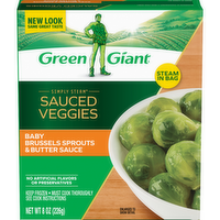 Green Giant Simply Steam Sauced Veggies, Baby Brussels Sprouts & Butter Sauce - 8 Ounce