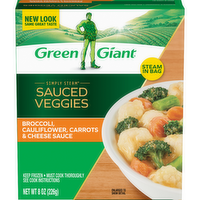 Green Giant Simply Steam Sauced Veggies Broccoli, Cauliflower, Carrots & Cheese Sauce - 8 Ounce