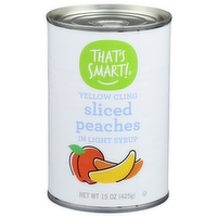 That's Smart! In Light Syrup Yellow Cling Sliced Peaches - 15 Ounce