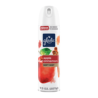 Glade Soft Mist Odor Fighting Aerosol Air Freshener, Apple Cinnamon - 7.3 Ounce