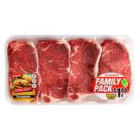 Family Pack Choice Boneless New York Strip Steak - Avg 2.81 Lbs