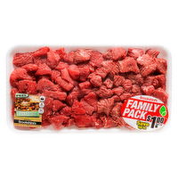 Family Pack Premium Boneless Tenderized Beef Stew Meat - Avg 2.12 Lbs