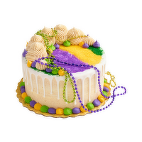 Gourmet Mardi Gras Chantilly Cake - 8 Inches