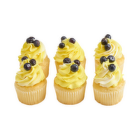 Lemon Cupcakes With Blueberries - 6 Count