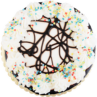 Gourmet Double Layer Half Chocolate & Half White Cake - 1 Each