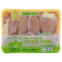 Super 1 Foods Value Pack Boneless Skinless Chicken Thighs - Avg 2.21 Lbs