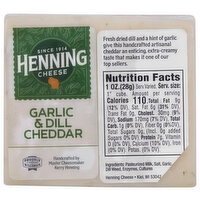 Henning's Garlic & Dill Cheddar Cheese - Avg 0.53 Lb
