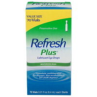 Refresh Plus Moisturizing Relief Lubricant Eye Drops - 0.01 Fluid Ounce - 70 Count