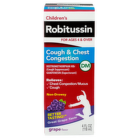 Robitussin Grape Flavor Cough & Chest Congestion - 4 Fluid Ounce