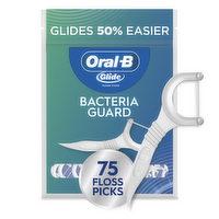 Oral-B Glide Mint Flavor Bacteria Guard Floss Picks - 75 Count