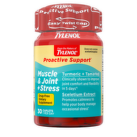 Tylenol Proactive Support Muscle & Joint Supplements + Stress - 30 Count