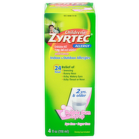 Children's Zyrtec Bubble Gum Syrup Indoor & Outdoor Allergies - 4 Fluid Ounce