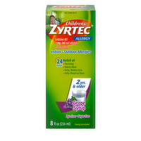 Zyrtec Children's Allergy Syrup, Dye-Free, Sugar-Free, Grape - 8 Ounce