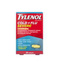 Tylenol Cold + Flu Severe Caplets - 24 Count