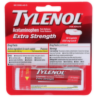Tylenol Pain Reliever Fever Reducer Acetaminophen - 10 Count