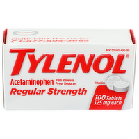 Tylenol Acetaminophen Pain Reliever Fever Reducer - 100 Count