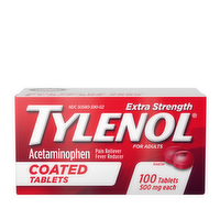 Tylenol Extra Strength Coated Tablets For Adults - 100 Count