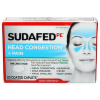 Sudafed Pe Head Congestion + Pain - 20 Count