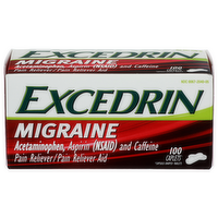 Excedrin Acetaminophen, Aspirin Nsaid And Caffeine Migraine Pain Relieverpain Reliever Aid - 100 Count