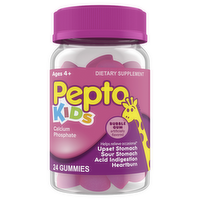 Pepto-Bismol Pepto Kids Gummies, Helps Relieve Occasional Upset Stomach, Acid Indigestion, Sour And Heartburn, 24 - 24 Count