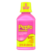 Pepto Bismol Bismuth Subsalicylate Upset Stomach Reliever Antidiarrheal - 12 Fluid Ounce