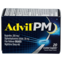 Advil Nighttime Sleep-Aid, 200 mg, Coated Caplets - 20 Each