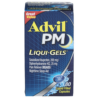 Advil PM Pain Reliever/Nighttime Sleep-Aid - 80 Each