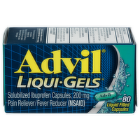 Advil Liquigels Solubilized Ibuprofen - 80 Count