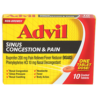 Advil Sinus Congestion & Pain - 10 Count