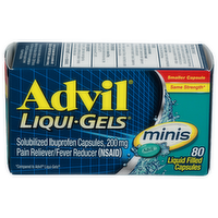 Advil Liquigels Solubilized Ibuprofen - 80 Count
