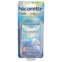 Nicorette White Ice Mint Coated For Bold Flavor Gum - 20 Count