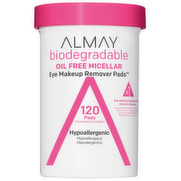 Almay Alm Eye Makeup Remover Pads Biodegradable Oil Free - 120 Count