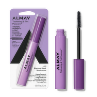 Almay Alm Thick & Tint Mascara Non-Waterproof 401 Blackest Black - 0.28 Fluid Ounce