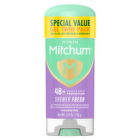 Mitchum Mitch Triple Odor Defense Gel w Shower Fresh 3.4ozx2 - 3.4 Ounce