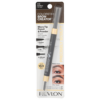 Revlon Micro Pencil Powder & Brush, Brow Creator, Soft Black 615 - 3.0E-4 Ounce