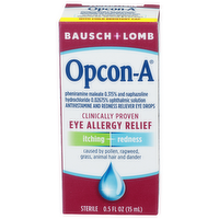 Opcon-A Antihistamine And Redness Reliever Eye Drops - 0.5 Fluid Ounce