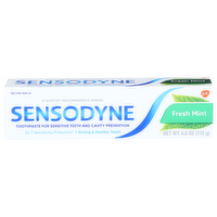 Sensodyne Fresh Mint For Sensitive Teeth And Cavity Prevention Toothpaste - 4 Ounce