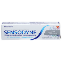 Sensodyne Extra Whitening Toothpaste For Sensitive Teeth And Cavity Prevention - 0.8 Ounce