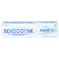 Sensodyne Extra Fresh Rapid Relief Fluoride Toothpaste - 3.4 Ounce