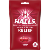 Halls Relief Cherry Relief Cough Drops, 30 Drops - 3.28 Ounce