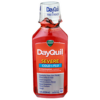 Vicks Dayquil Max Strength Severe Cold & Flu - 12 Fluid Ounce