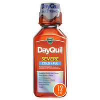 Vicks Dayquil Max Strength Severe Cold & Flu - 12 Fluid Ounce