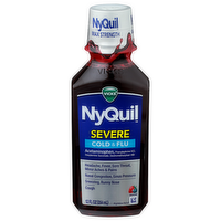 Vicks Nyquil Max Strength Severe Cold & Flu - 12 Fluid Ounce