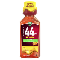 Vicks Honey Flavor Formula 44 DM Cough & Congestion Liquid Syrup - 12 Ounce
